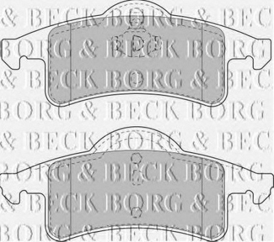 BORG & BECK bbp1782 -  Комплект тормозных колодок, дисковый тормоз
